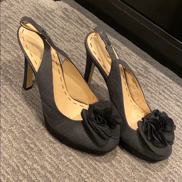 Nine West snakeskin sling back platform heels 👠 - Picture 1 of 6